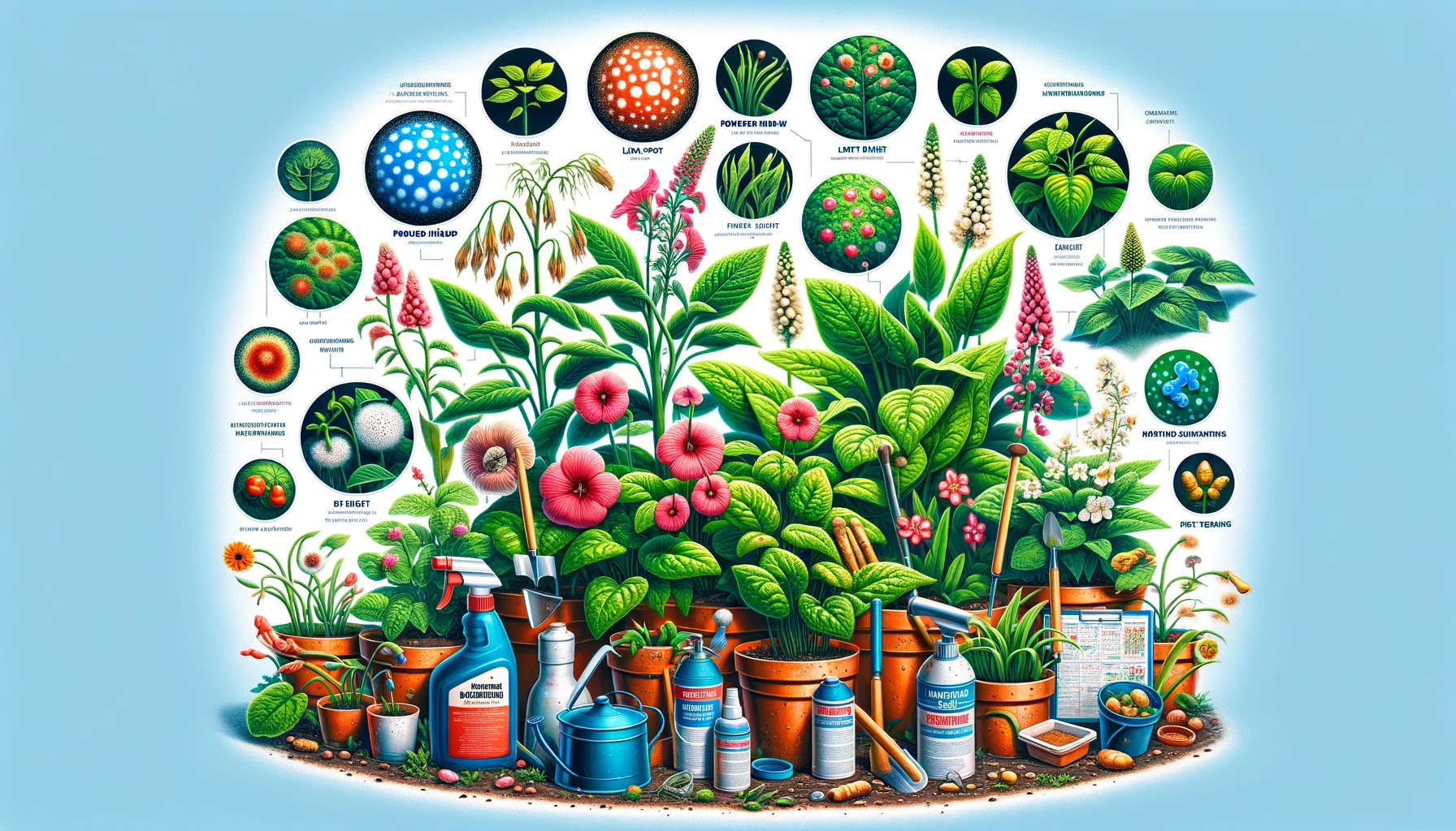 ·E 2024 03 10 03.35.44   A vibrant and educational featured image for an article about identifying and treating common plant diseases. The image combines illustrations of plan.webp